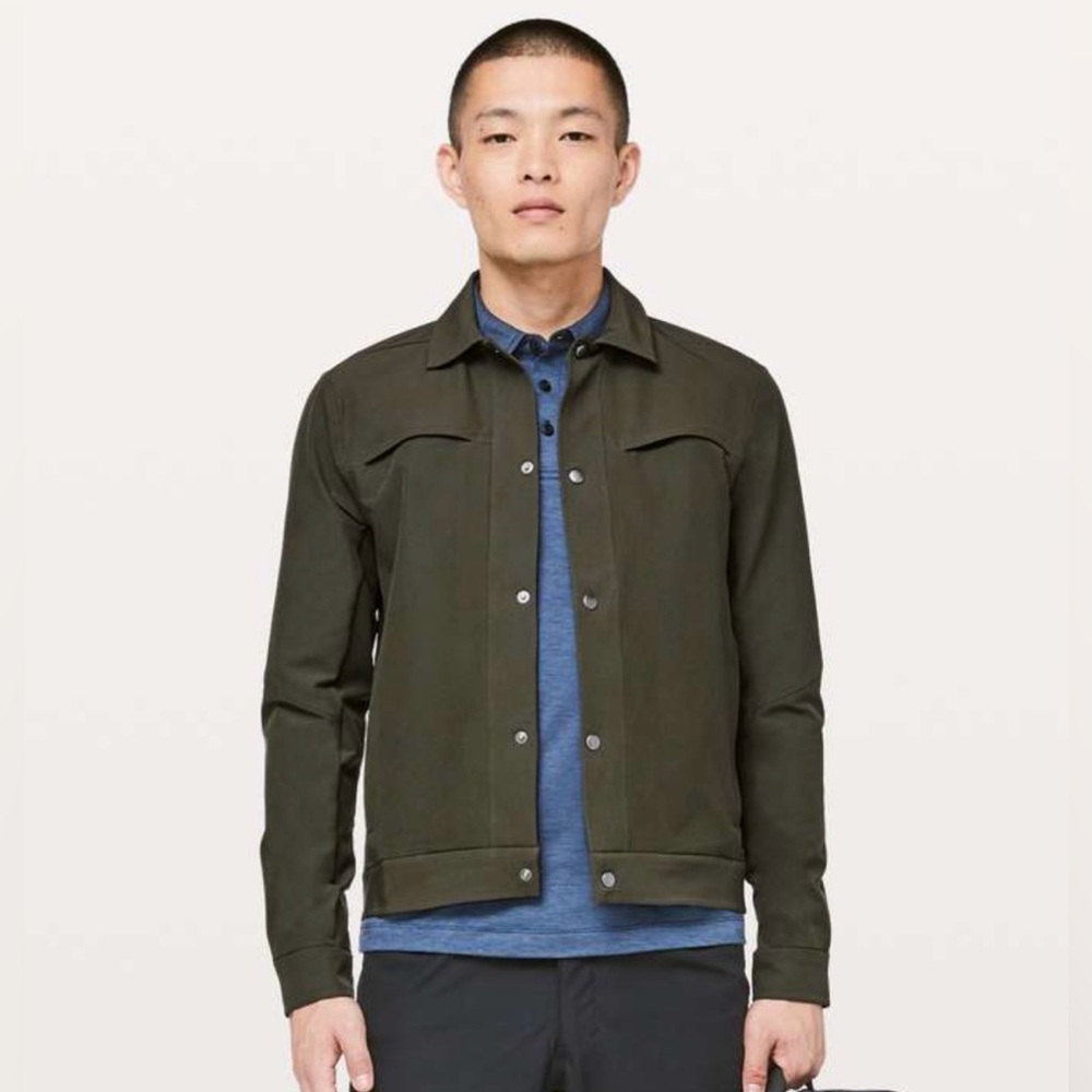 EUC! lululemon Mens City Excursion Jacket DARK OLIVE - Picture 2 of 11